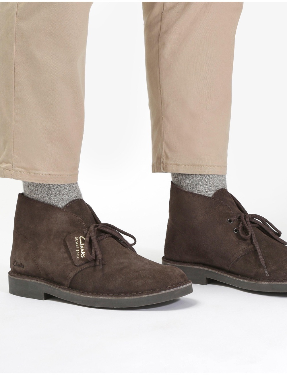 Clarks Men's Dark Brown Suede Chukka Boots